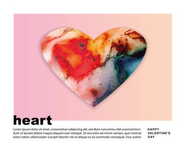 kalp. Saint valentine's day. 14 Şubat. EPS 10 vektör