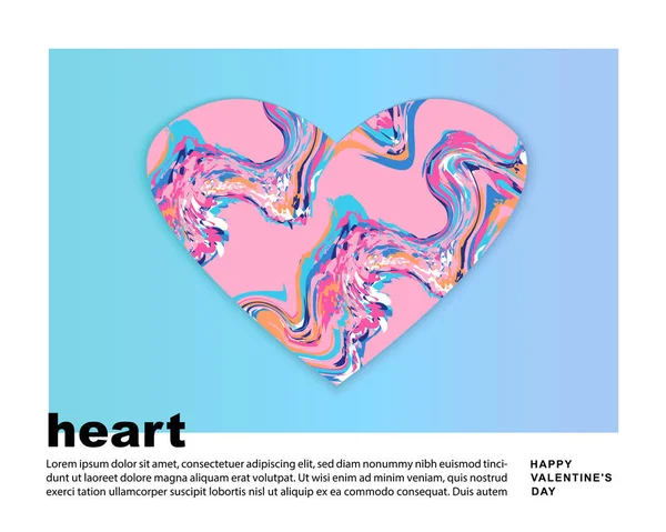 Corazón Día San Valentín Febrero Vector Eps — Vector de stock