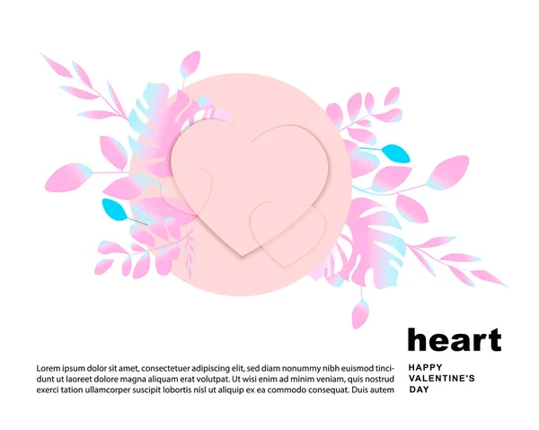 Сердце День Святого Валентина День Святого Валентина Февраля Вектор Eps — стоковый вектор