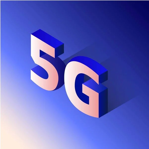 İzometrik 5g ağ illüstrasyon. EPS 10