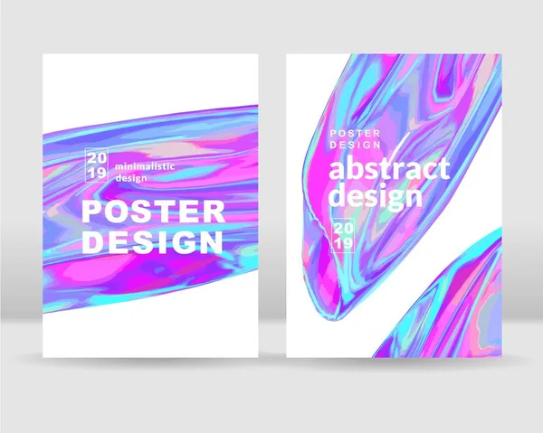 Fond Holographique Abstrait Peut Être Utilisé Pour Des Affiches Des — Image vectorielle