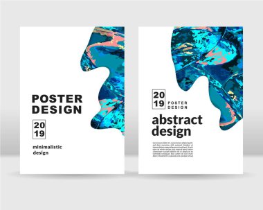 Soyut boya afiş arka plan lekeleri. Posterler, kartları, el ilanı, broşür, dergi ve kapak her türlü için kullanılabilir. EPS 10