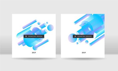 Soyut izometrik kompozisyon arka plan