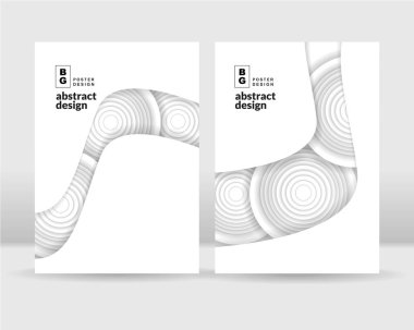 Soyut kağıt kesim poster şablonu. Vektör eps10