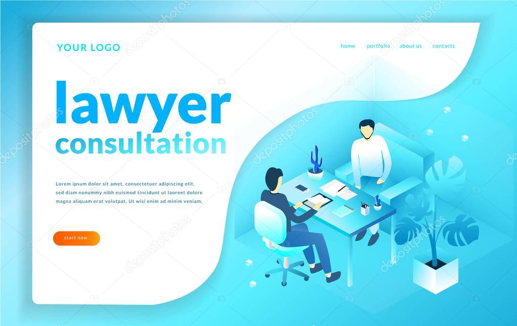 Lawyer consultation concept illustration. office worker. jurist