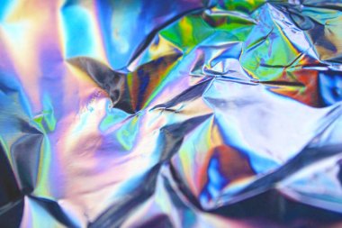 Sanal yanardöner folyo dokusu arka planı. Posterler, kartlar, el ilanları, broşürler, dergiler ve her türlü kapak için kullanılabilir.