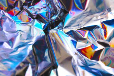 Sanal yanardöner folyo dokusu arka planı. Posterler, kartlar, el ilanları, broşürler, dergiler ve her türlü kapak için kullanılabilir.