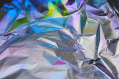 Sanal yanardöner folyo dokusu arka planı. Posterler, kartlar, el ilanları, broşürler, dergiler ve her türlü kapak için kullanılabilir.