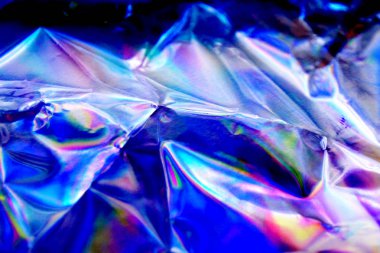 Sanal yanardöner folyo dokusu arka planı. Posterler, kartlar, el ilanları, broşürler, dergiler ve her türlü kapak için kullanılabilir.