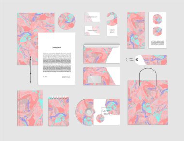 Şirket kimliği. Tropikal lüks kavramı bırakır. Vektör eps 10