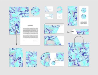 Şirket kimliği. Tropikal lüks kavramı bırakır. Vektör eps 10