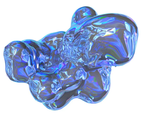 Forma holográfica abstrato da folha desmoronada. Ele pode ser usado em impressão e web design — Fotografia de Stock