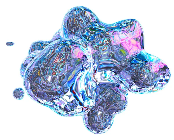 Forma de lámina desmenuzada holográfica abstracta. Se puede utilizar en impresión y diseño web —  Fotos de Stock