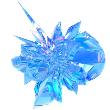 Beyaz arka planda izole renkli kristal benzeri siyah beyaz şekil. Bu baskı ve web tasarımında kullanılabilir