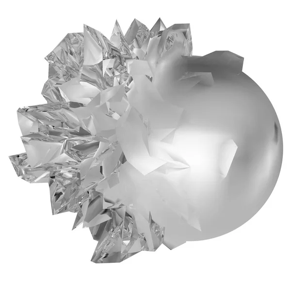 Silberkristallähnliche Formen. es kann im Print- und Webdesign verwendet werden — Stockfoto