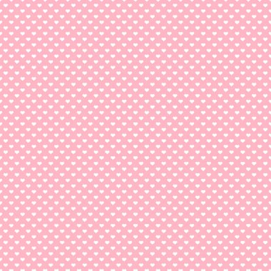 Pembe bir arka plan üzerinde küçük beyaz kalplerin seamless modeli.
