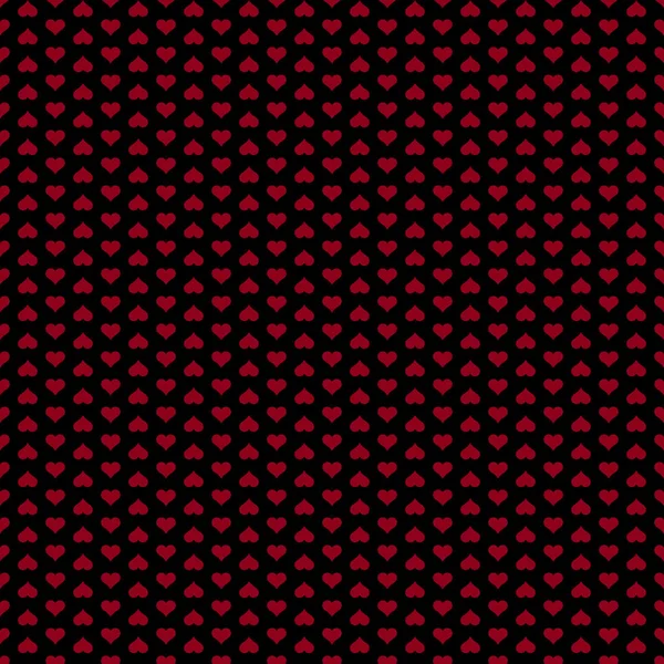 Naadloze Patroon Van Kleine Rode Harten Zwarte Achtergrond — Stockfoto