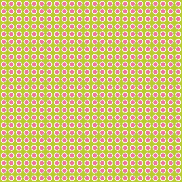 Seamless Bright Floral Pattern Green Pink White — Stock Photo, Image