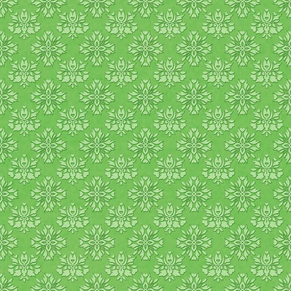 Dikişsiz parlak yeşil Şam desen