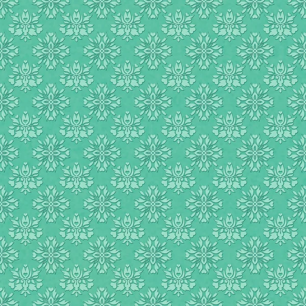 Kesintisiz deniz yeşili Şam desen