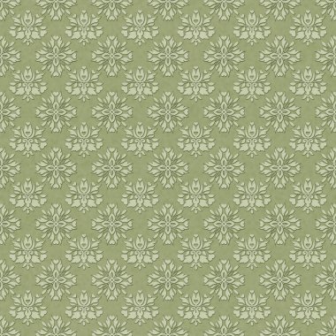 Sorunsuz yumuşak zeytin yeşili Şam desen