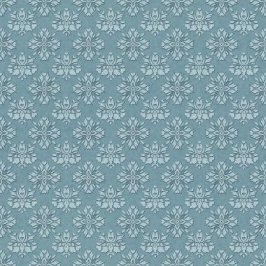 Dikişsiz yumuşak yeşil Şam desen