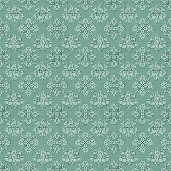 Απρόσκοπτη Μαλακό Μπλε Πράσινο Δαμασκηνό Μοτίβο — Φωτογραφία Αρχείου