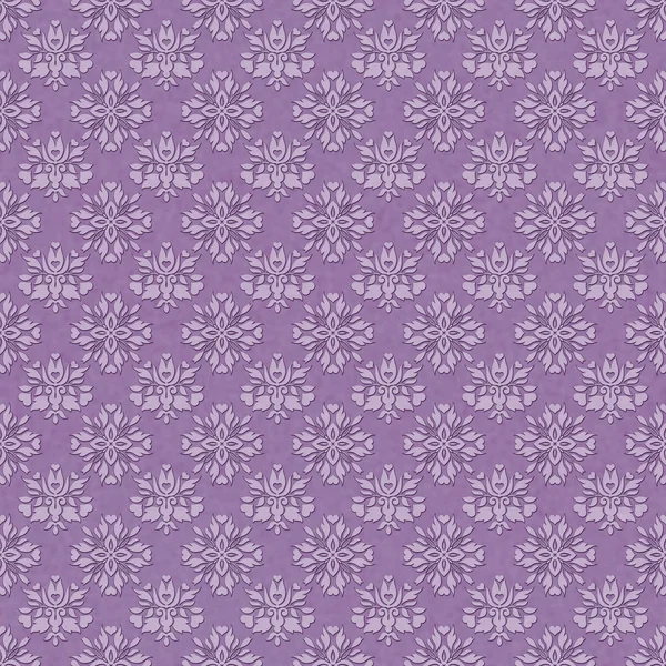 Seamless Soft Purple Damask Pattern Stock Picture