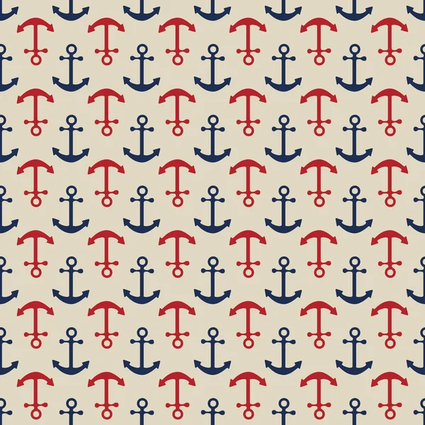 Seamless Nautical Anchors Pattern Stock Picture
