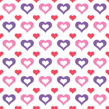 Dikişsiz Renkli Kalp Deseni