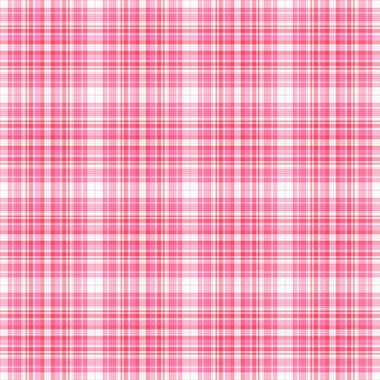 Dikişsiz Pembe, Kırmızı ve Beyaz Ekose