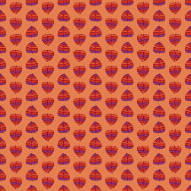 Dikişsiz Renkli Sonbahar Yaprak Deseni