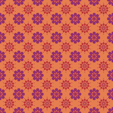 Sorunsuz parlak soyut çiçek desenli