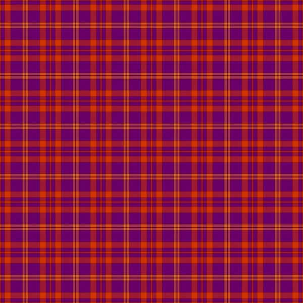 Seamless Bright Orange Purple Plaid Pattern — Stock Photo, Image