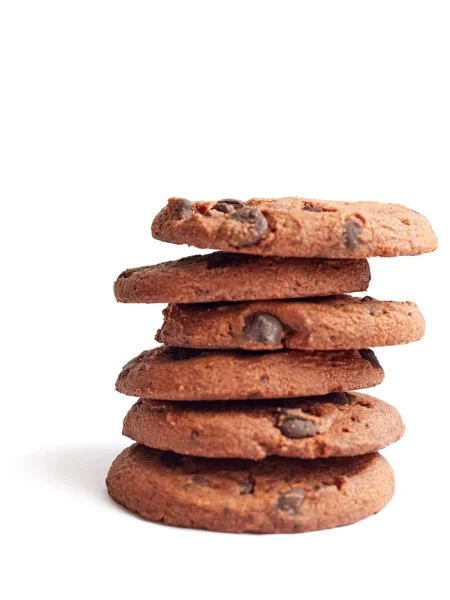 Beyaz arkaplanda bir yığın kurabiye var.