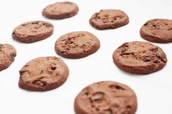 Çikolata kaplı kurabiyeler.