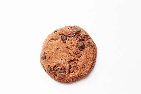 Chocolate Chip Cookie Isolated White — Stock Photo, Image