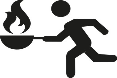 Adam tavayla koşuyor.