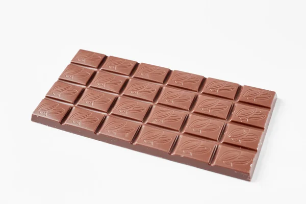 Milk Chocolate Bar Isolated White Background — Stock Photo, Image