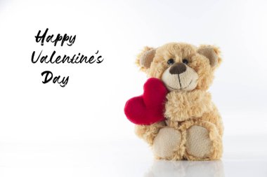 Sevgililer günü, Sevimli Teddy ayı kalp tutan, Aşk Arka Plan