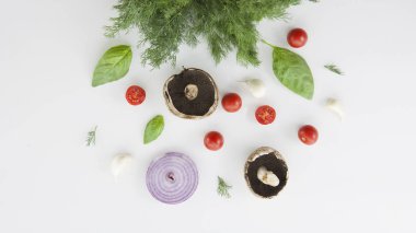 taze sebze Üstten Görünüm