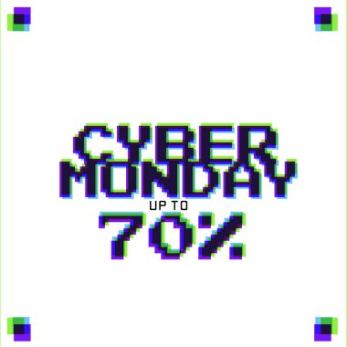 Siber Pazartesi Tasarım. İndirim , Promosyon , Minimal Dijital Düzen