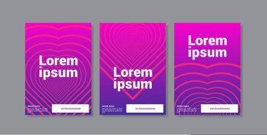 Minimal geometrik parlak renkler arka plan şablon seti 