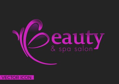 Güzellik Salonu Logo şablonu, kelebek güzellik logosu, Woman Spa