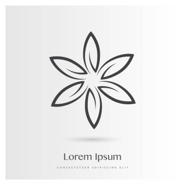 kavram soyut çiçek ile vektör logosu  