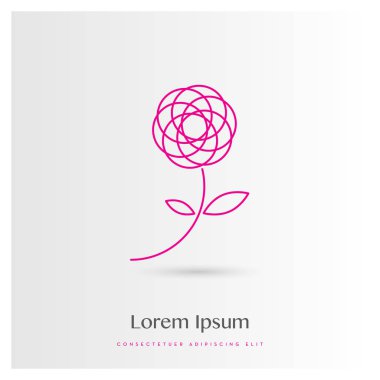 kavram soyut çiçek ile vektör logosu  