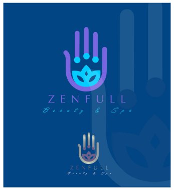 Güzel Lotus Çiçek Vektör Logo / Sembol