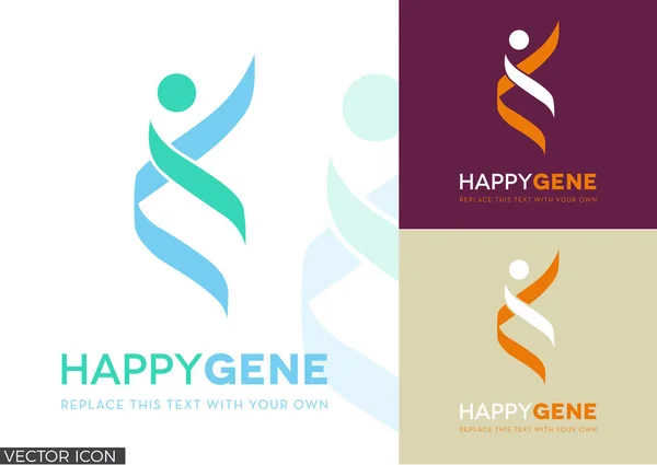 Çeşitli Renklerde Gen Logoları Seti — Stok Vektör