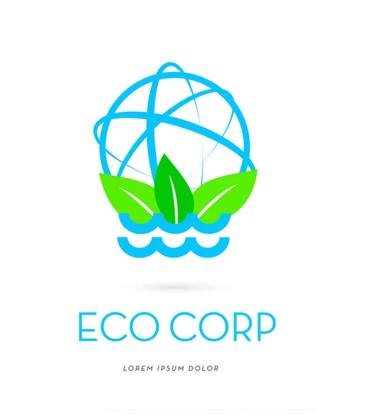 Logotipo Vetor Com Conceito Eco —  Vetores de Stock