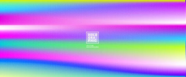 Holographischer Vektor Hintergrund Schillernde Folie Panne Hologramm Pastell Neonfarbener Regenbogen — Stockvektor